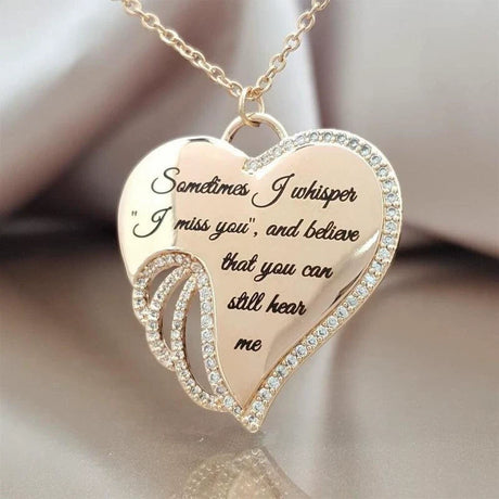 Ängel vinge hjärta halsband-Jewelry for women-Hemnix-Hemnix