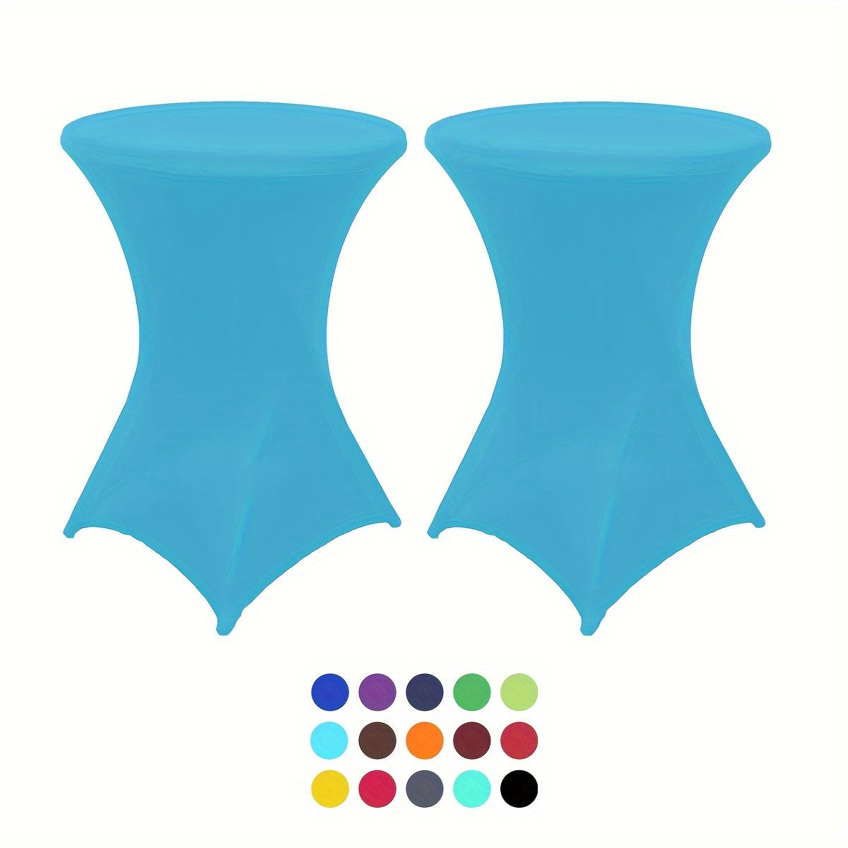 Stretchy Cocktail Table Covers - Solid Color, Ideal for Partyn och Evenemang Carvallo
