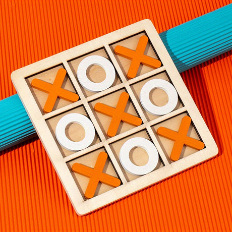 Trä Tic Tac Toe Barn Pusselspel Carvallo