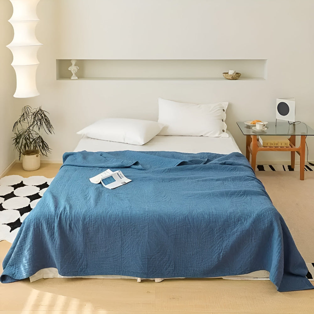 Mjuka Blad Bomullspläd Carvallo