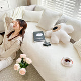 Minimalist All-Season Solid Cotton Geometric Sofföverdrag Carvallo