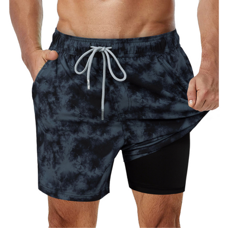2-i-1 badshorts för män-Hemnix-Svart-S-Hemnix