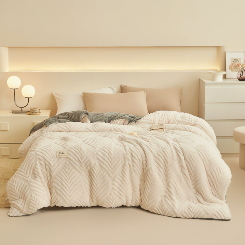 Maple Leaf Mönster Deluxe Filt Carvallo