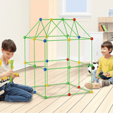 3D Lekhus | Byggsats med Pinnar DIY Gör Det Själv Lärande för Barn-Barn-BB-Hemnix