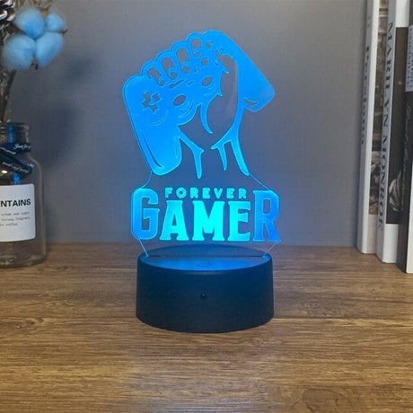 3D LED Lampa Gamer-Barn-BB-Forever Gamer-Hemnix
