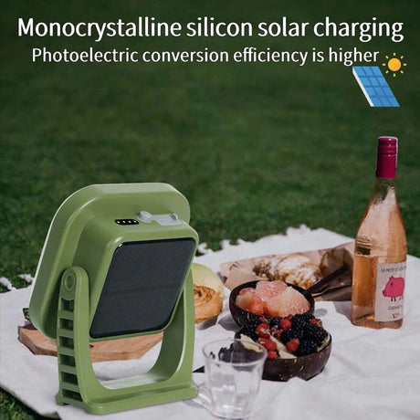 80W LED Solarbatteriladdad campinglampa med magnet och zoomfunktion Carvallo