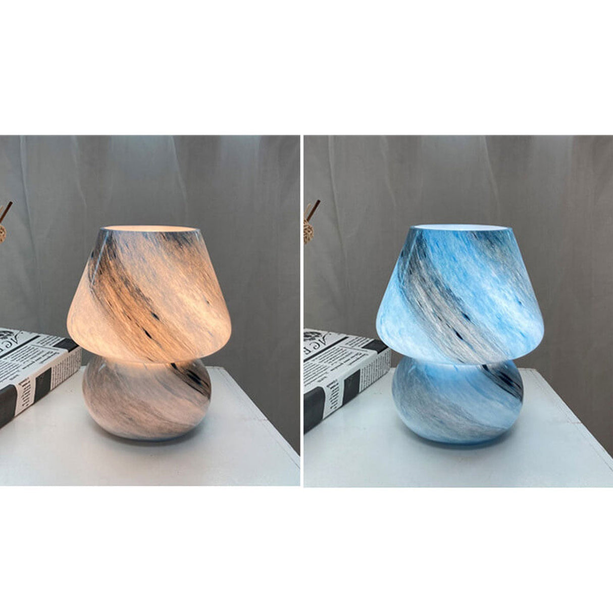 CosmoGlow Handgjord glasbordslampa – Planetinspirerad elegans MILA Sverige