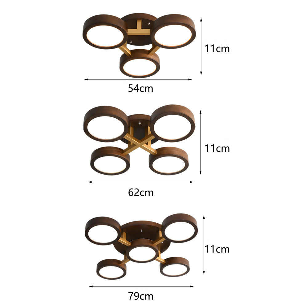 LED Taklampa med Modern Design i Trä Carvallo