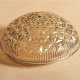 Klar Ribbade Glaskronlamp för Sovrum Carvallo