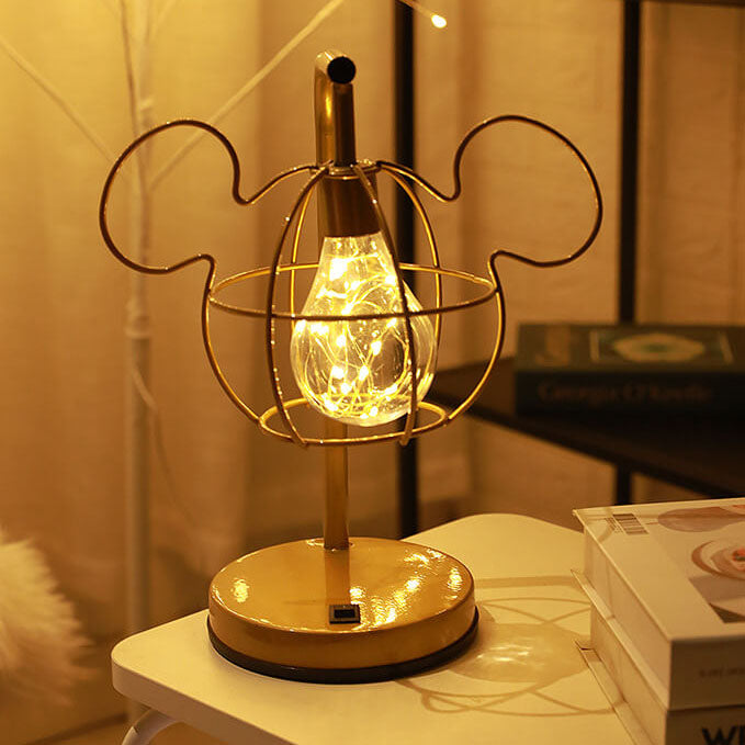 WhimsiMouse Wire Cage LED-lampa – Lekfull Charm, Vintage Glow MILA Sverige