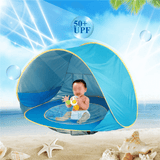 Pop-Up UV-Tält med pool Strandtält Soltält-Barn-BB-Hemnix