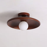 Hallway Ceiling Lamp with Round Nordic Wooden Design Carvallo
