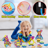 Magnetiska Byggklossar - Montessori Magnetset för Kreativ Lek, Konstruktion och Lärande, Perfekta Pedagogiska Leksaker för Barn-Byggsats-BB-Hemnix