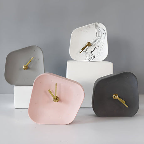 Minimalistisk skrivbordsklocka i betong – modern analog klocka MILA Sverige