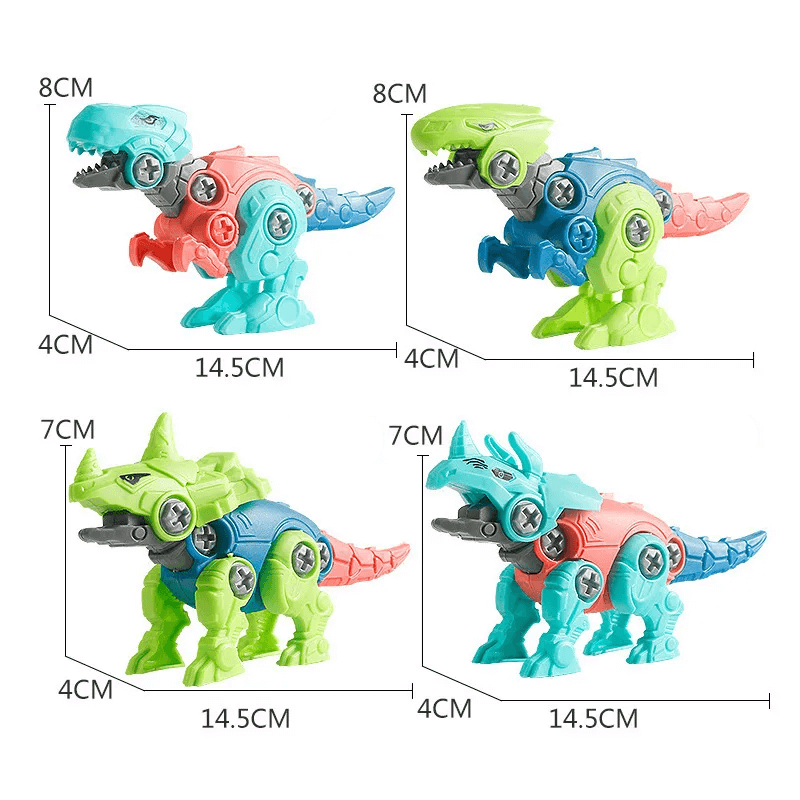 Dinosaurägg Byggsats - Överraskningsägg med Byggklossar, Skruva Isär och Montera Dina Egna Dinosaurier, DIY Blindbox Leksak för Barn-Byggsats-BB-Hemnix