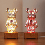 3D Björn Glas-Nattlampa Fyrverkerier-Barn-BB-Hemnix