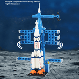 AstroPlay - Byggsats för Rymdraketer med Astronautfigur och Startrampsblock för Barn-Byggsats-BB-Hemnix