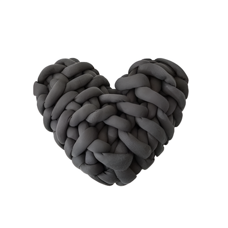 Plush knotted heart-shaped cushions Carvallo