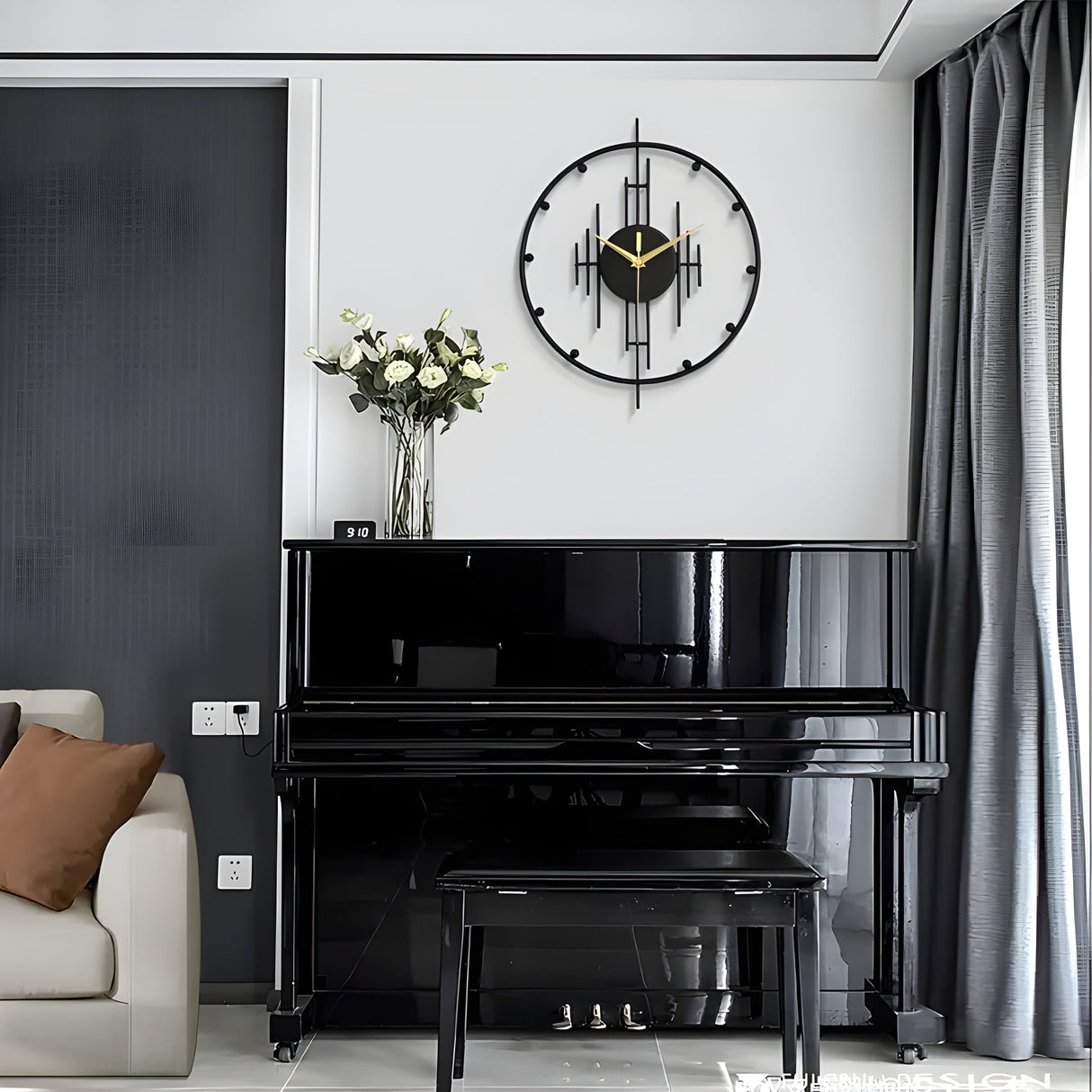 SleekTick – Minimalist, ljudlös väggur med elegant, modern design Carvallo