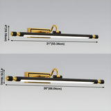 Svart Enkel LED Badrumsspegel Vägglampa Carvallo