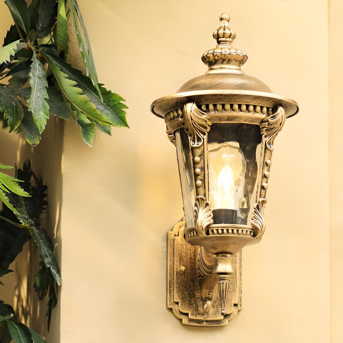 Utomhus Vintage Glas Vägglampa Carvallo