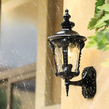 Utomhus Vintage Glas Vägglampa Carvallo