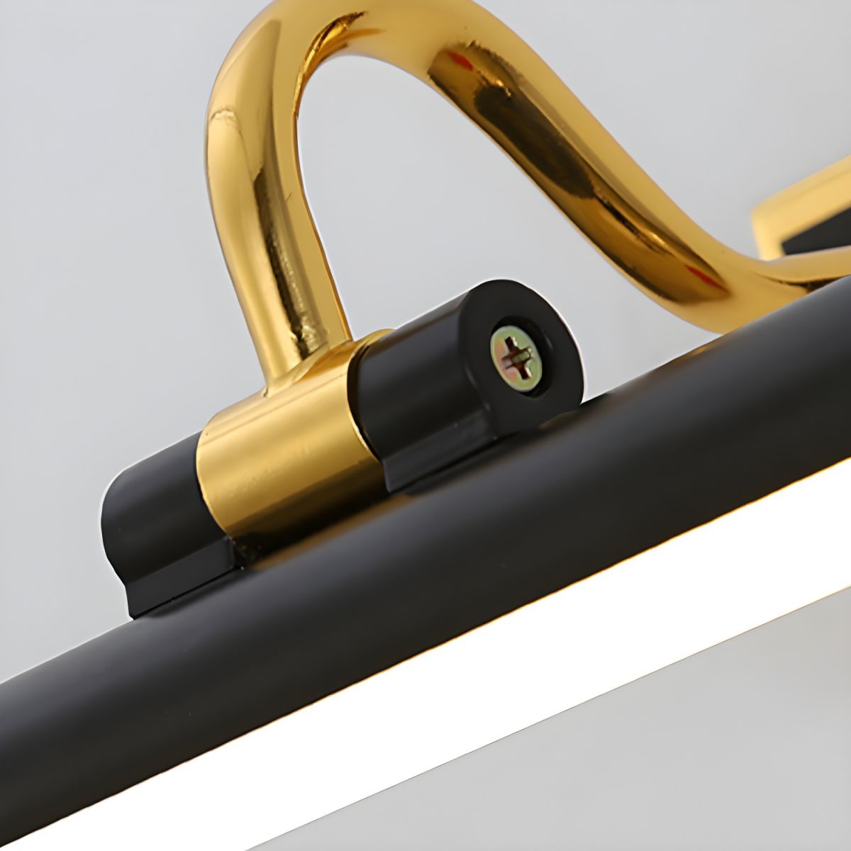 Svart Enkel LED Badrumsspegel Vägglampa Carvallo