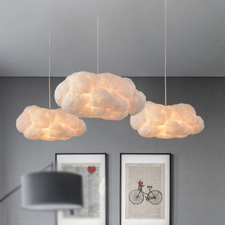 TranquilAura - Designer Wolken LED Taklampa Vit PVC/Bomull Carvallo