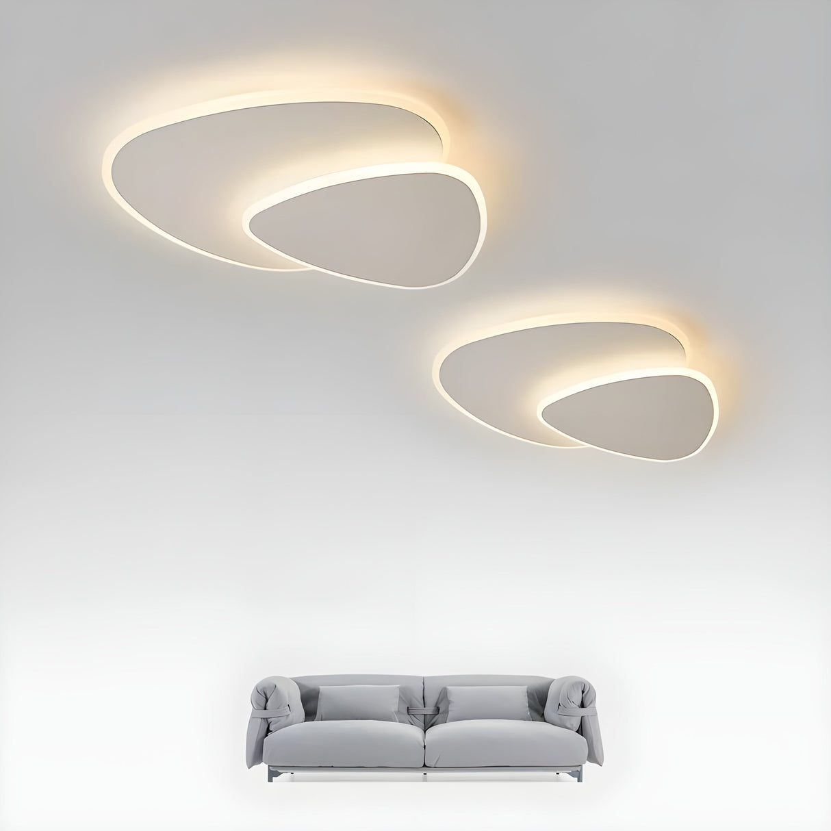 LED-taklampa i vitt – Modern rumsljus för vardagsrum & sovrum Carvallo