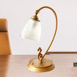 VintageGlow – Guld Retro Bordslampa i Metall för Vardagsrum & Kontor Carvallo