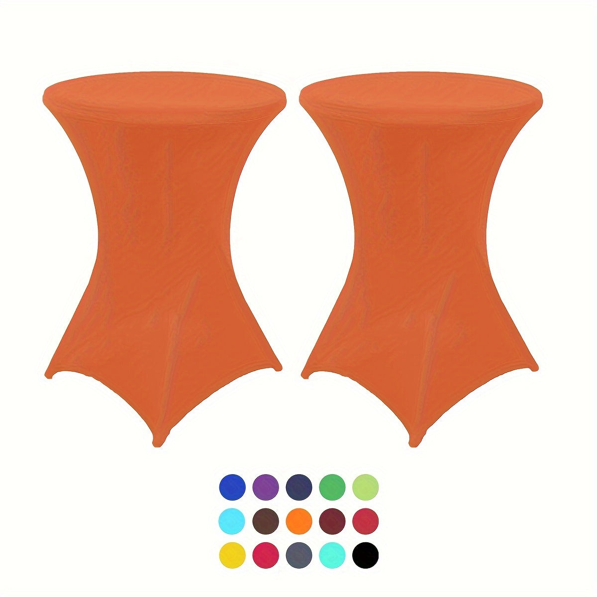 Stretchy Cocktail Table Covers - Solid Color, Ideal for Partyn och Evenemang Carvallo