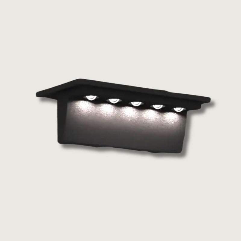 Carvallo Guard Solarlampa Solar Vägglampa med Rörelsesensor | Smart LED-belysning | IP65 Vattentålig | 6x11,9 cm Carvallo