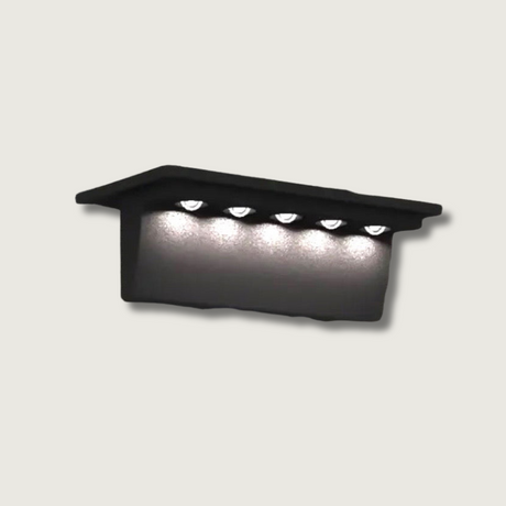 Carvallo Guard Solarlampa Solar Vägglampa med Rörelsesensor | Smart LED-belysning | IP65 Vattentålig | 6x11,9 cm Carvallo