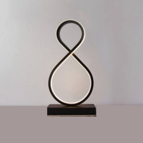 Elegant Infinity Curve LED-bordslampa – modern 8-formad minimalistisk design MILA Sverige