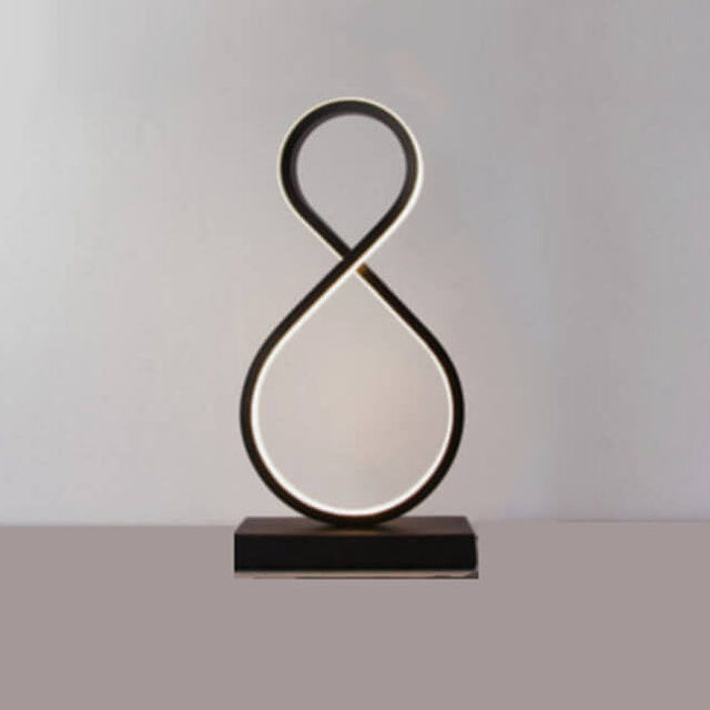 Elegant Infinity Curve LED-bordslampa – modern 8-formad minimalistisk design MILA Sverige