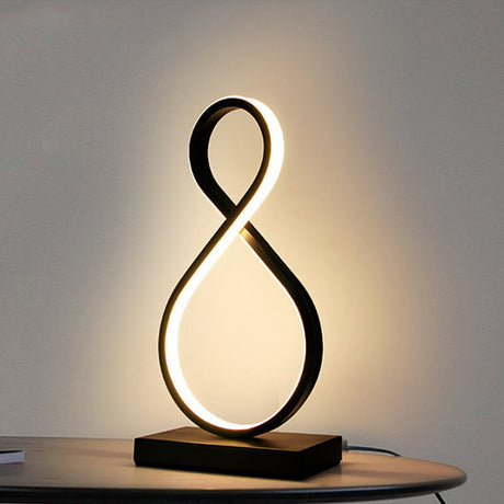 Elegant Infinity Curve LED-bordslampa – modern 8-formad minimalistisk design MILA Sverige