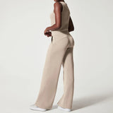 Dam Jumpsuit Elegant Långärmad Mjuk Polyester med Midjebälte