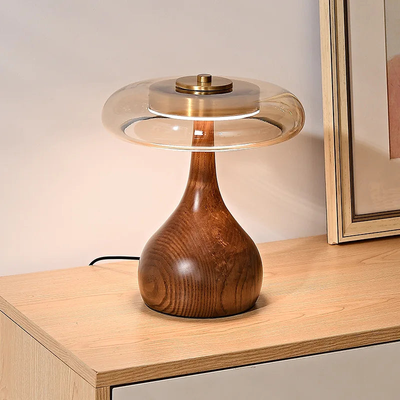 MushroomLuxe – Vintage Koppar Taklampa med Glaserat Design Carvallo