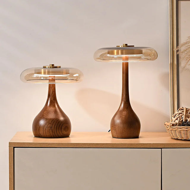 MushroomLuxe – Vintage Koppar Taklampa med Glaserat Design Carvallo