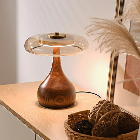 MushroomLuxe – Vintage Koppar Taklampa med Glaserat Design Carvallo