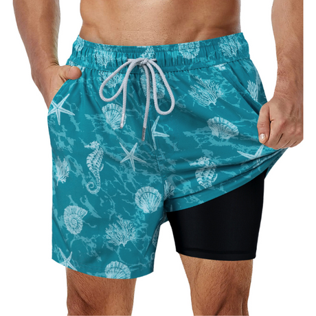2-i-1 badshorts för män-Hemnix-Grön-S-Hemnix