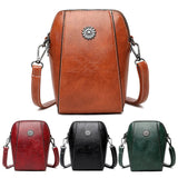 Vintage Crossbody Läderväska för Kvinnor - Justerbar Axelrem, Kompakt Design och Elegant Stil-Handväska-BB-Hemnix
