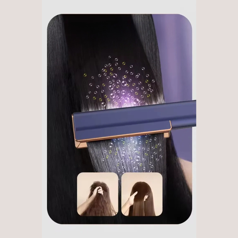 Carvallo GlissiWave | 2-i-1 Styler för vått & torrt hår | Jontteknologi & turmalin-keramik | För glans & frizz-kontroll Carvallo