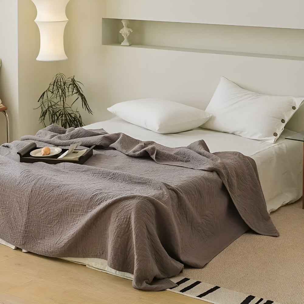 Mjuka Blad Bomullspläd Carvallo