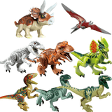 Dinosaurie Byggklossar för Barn – T-Rex Figur | Pedagogisk & Rolig Leksak i ABS-Plast för Kreativ Lek & Finmotorik-Byggsats-BB-Hemnix