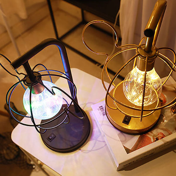 WhimsiMouse Wire Cage LED-lampa – Lekfull Charm, Vintage Glow MILA Sverige