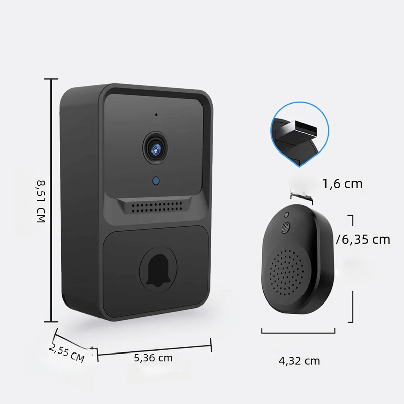 Trådlös WiFi Dörrklocka med HD-kamera-Smarta Hem Kamera-BB-Hemnix