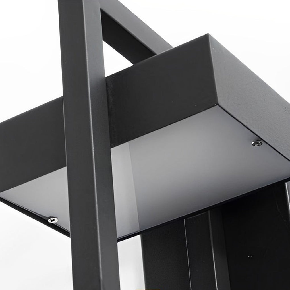 Utomhus Vägglampa Modern Svart LED Lampa Carvallo