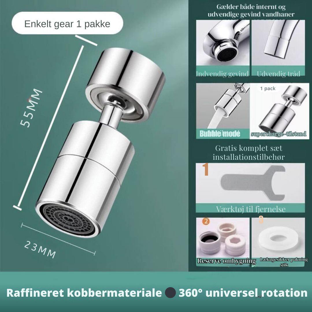 Carvallo – 720° rörelsefrihet för fläckfria handfat Carvallo