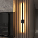 Industriell minimalistisk lång LED järn vägglampor för samtida vardagsrumsinredning och stilfull belysning Carvallo